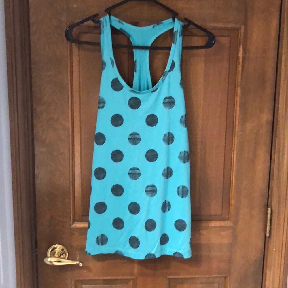 Nike Dri Fit teal polka dot tank (L)